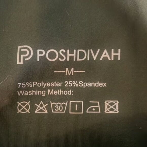 Poshdivah Olive Green Maternity Leggings Size Med EUC #M-030 - Picture 4 of 4